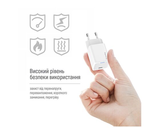 Зарядное устройство ColorWay GaN Mini 65W PD Port PPS USB-C white (CW-CHS049PD-WT), изображение 12 Зарядное устройство ColorWay GaN Mini 65W PD Port PPS USB-C white (CW-CHS049PD-WT), изображение 12