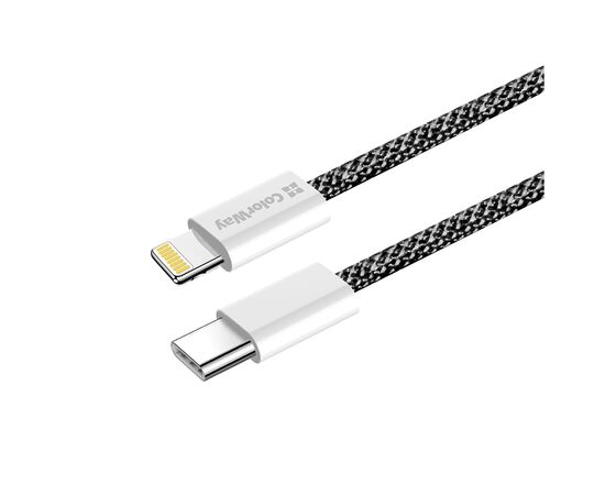 Дата кабель USB-C to Lightning 2.0m (PDF Fast Charging 27W) black ColorWay (CW-CBPDCL068-BK), изображение 6 Дата кабель USB-C to Lightning 2.0m (PDF Fast Charging 27W) black ColorWay (CW-CBPDCL068-BK), изображение 6