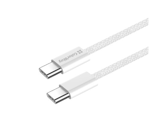 Дата кабель USB-C to USB-C 2.0m (braided cotton) (PD Fast Charging 60W) 3.0А grey ColorWay (CW-CBPDCC068-GR), изображение 6 Дата кабель USB-C to USB-C 2.0m (braided cotton) (PD Fast Charging 60W) 3.0А grey ColorWay (CW-CBPDCC068-GR), изображение 6