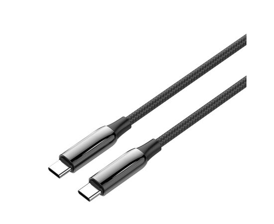 Дата кабель USB-C to USB-C 1.0m (PVC+Aluminum Alloy) (PD Fast Charging 240W) 5А black ColorWay (CW-CBPDCC069-BK), изображение 2 Дата кабель USB-C to USB-C 1.0m (PVC+Aluminum Alloy) (PD Fast Charging 240W) 5А black ColorWay (CW-CBPDCC069-BK), изображение 2
