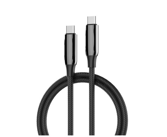 Дата кабель USB-C to USB-C 1.0m (PVC+Aluminum Alloy) (PD Fast Charging 240W) 5А black ColorWay (CW-CBPDCC069-BK)