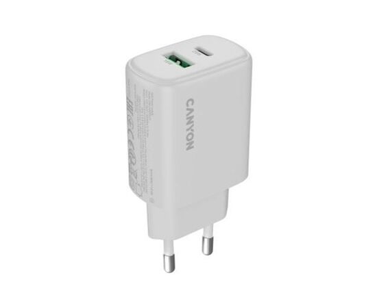 Зарядное устройство Canyon OnCharge 250 25W 1xPD 1xQC EU White (CNE-CHA250-21)