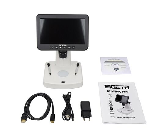 Микроскоп Sigeta Цифровий Numeric Pro 10x-300x 5 MP 7" LCD (65512), изображение 8 Микроскоп Sigeta Цифровий Numeric Pro 10x-300x 5 MP 7" LCD (65512), изображение 8