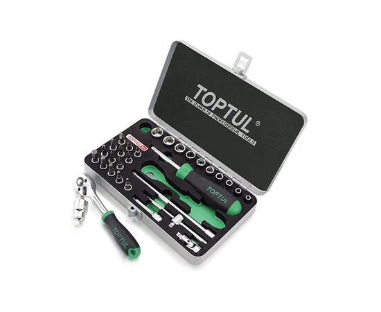 Набор инструментов Toptul с трещоткой 1/4" 31шт. (GCAD3101)