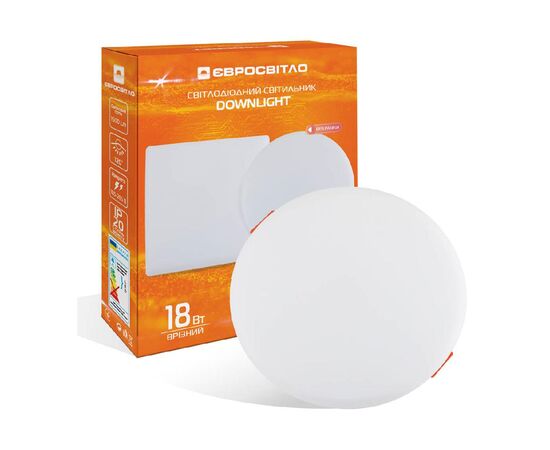 Світильник точковий Євросвітло LED-R-120-18 6400К без рамки