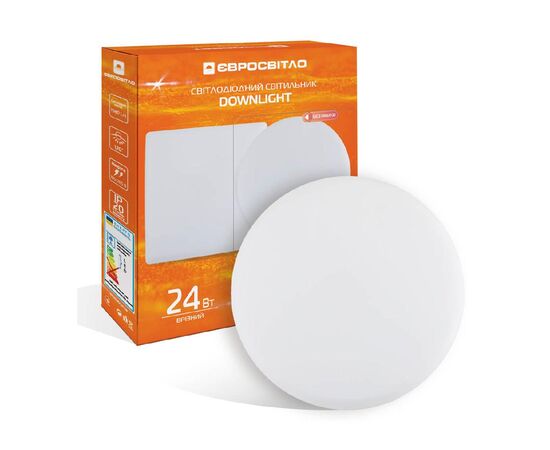 Світильник точковий Євросвітло LED-R-170-24 6400К без рамки