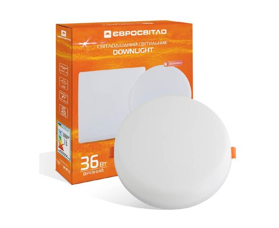 Світильник точковий Євросвітло LED-R-220-36 4200К без рамки