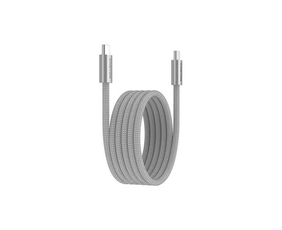 Дата кабель USB-C to USB-C 1.0m 60W Magnet Braided Light Grey Canyon (CND-CCMG60AB15LG), изображение 2 Дата кабель USB-C to USB-C 1.0m 60W Magnet Braided Light Grey Canyon (CND-CCMG60AB15LG), изображение 2