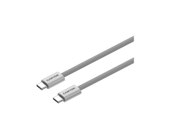 Дата кабель USB-C to USB-C 1.0m 60W Magnet Braided Light Grey Canyon (CND-CCMG60AB15LG), изображение 5 Дата кабель USB-C to USB-C 1.0m 60W Magnet Braided Light Grey Canyon (CND-CCMG60AB15LG), изображение 5