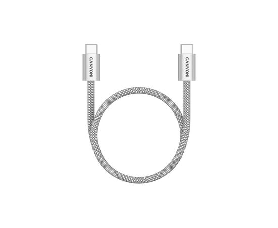 Дата кабель USB-C to USB-C 1.0m 60W Magnet Braided Light Grey Canyon (CND-CCMG60AB15LG)