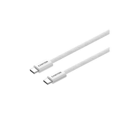 Дата кабель USB-C to USB-C 1.0m 60W Magnet Braided White Canyon (CND-CCMG60AB15W), изображение 5 Дата кабель USB-C to USB-C 1.0m 60W Magnet Braided White Canyon (CND-CCMG60AB15W), изображение 5