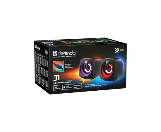Акустическая система Defender J1 LED USB Black (65961), изображение 8 Акустическая система Defender J1 LED USB Black (65961), изображение 8