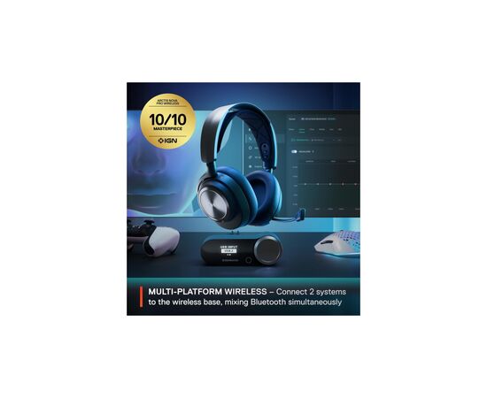 Наушники SteelSeries Arctis Nova Pro Wireless P PS/PC/SW/MAC/MOB Black (61522), изображение 6 Наушники SteelSeries Arctis Nova Pro Wireless P PS/PC/SW/MAC/MOB Black (61522), изображение 6