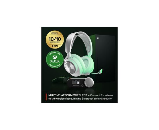 Наушники SteelSeries Arctis Nova Pro Wireless X XBOX/PC/PS/SW/MAC/MOB White (61525), изображение 6 Наушники SteelSeries Arctis Nova Pro Wireless X XBOX/PC/PS/SW/MAC/MOB White (61525), изображение 6