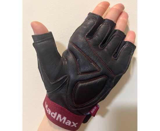 Перчатки для фитнеса MadMax MFG-911 Nine-eleven Black/perpito L (MFG-911-PEP_L), изображение 3