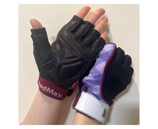 Перчатки для фитнеса MadMax MFG-911 Nine-eleven Black/perpito L (MFG-911-PEP_L), изображение 4