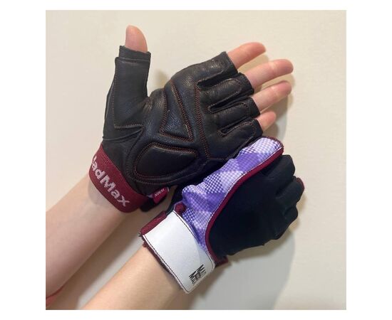 Перчатки для фитнеса MadMax MFG-911 Nine-eleven Black/perpito L (MFG-911-PEP_L), изображение 6