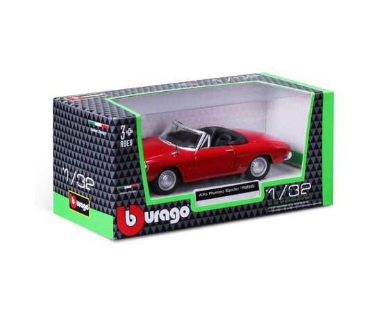 Машина Bburago Alfa Romeo Spider 1966 (132) (18-43047), зображення 8 Машина Bburago Alfa Romeo Spider 1966 (132) (18-43047), зображення 8