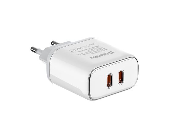 Зарядное устройство ColorWay Power Delivery Port PPS USB (Type-C PD + Type-C PD) (40W) white (CW-CHS048PD-WT), изображение 4 Зарядное устройство ColorWay Power Delivery Port PPS USB (Type-C PD + Type-C PD) (40W) white (CW-CHS048PD-WT), изображение 4