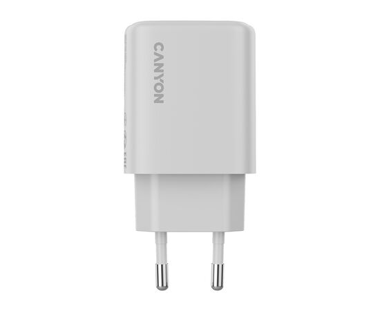 Зарядное устройство Canyon OnCharge 200 20W 1xPD 1xQC EU White (CNE-CHA200-21), изображение 3 Зарядное устройство Canyon OnCharge 200 20W 1xPD 1xQC EU White (CNE-CHA200-21), изображение 3