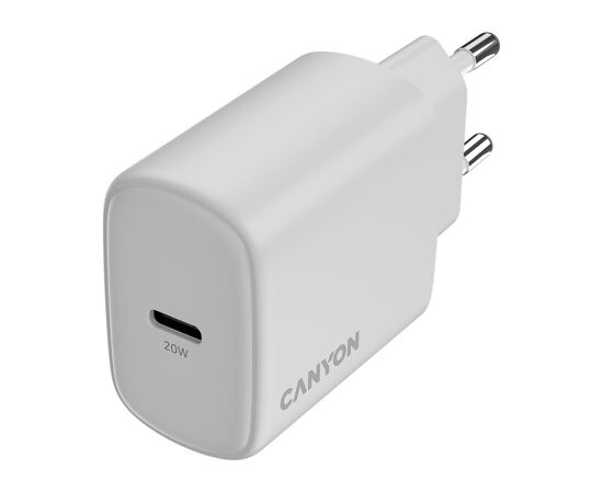 Зарядное устройство Canyon OnCharge 200 20W 1xPD EU White (CNE-CHA200-01)