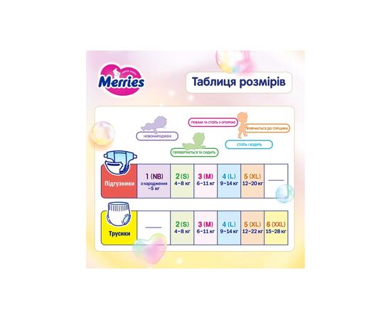 Подгузники Merries розмір XL (12-22 кг) трусики 46 шт (4901301442963), изображение 12 Подгузники Merries розмір XL (12-22 кг) трусики 46 шт (4901301442963), изображение 12