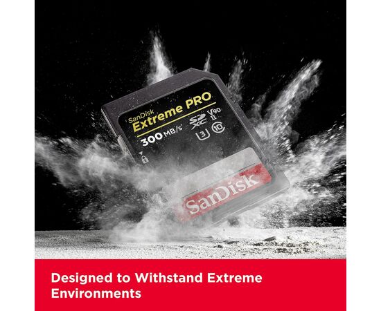 Карта памяти SanDisk 128GB SD class 10 UHS-II U3 V90 Extreme Pro (SDSDXDM-128G-GN4IN), изображение 2 Карта памяти SanDisk 128GB SD class 10 UHS-II U3 V90 Extreme Pro (SDSDXDM-128G-GN4IN), изображение 2