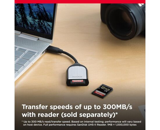 Карта памяти SanDisk 128GB SD class 10 UHS-II U3 V90 Extreme Pro (SDSDXDM-128G-GN4IN), изображение 4 Карта памяти SanDisk 128GB SD class 10 UHS-II U3 V90 Extreme Pro (SDSDXDM-128G-GN4IN), изображение 4
