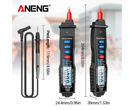 Цифровой мультиметр ANENG A3003, V, A, C, R, F (A3003), изображение 4 Цифровой мультиметр ANENG A3003, V, A, C, R, F (A3003), изображение 4
