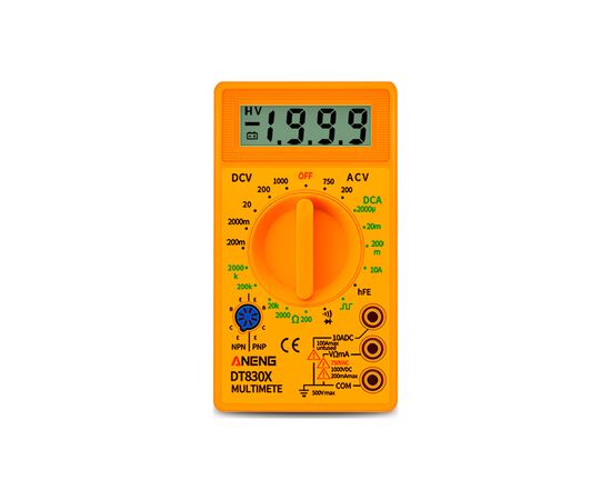 Цифровой мультиметр ANENG AN-DT830X, V, A, R, C, функція hFE (AN-DT830X)