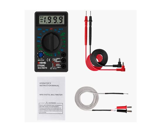 Цифровой мультиметр ANENG AN-DT838C, V, A, R, C, функція hFE (AN-DT838C), изображение 2 Цифровой мультиметр ANENG AN-DT838C, V, A, R, C, функція hFE (AN-DT838C), изображение 2