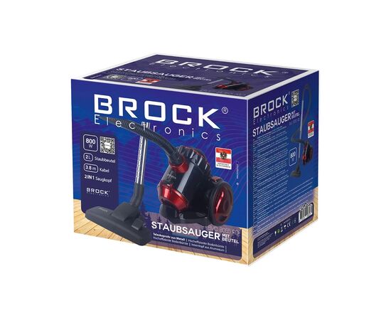 Пылесос Brock BVC 8055 RD, изображение 3 Пылесос Brock BVC 8055 RD, изображение 3