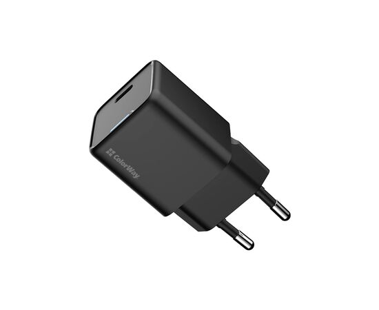 Зарядное устройство ColorWay GaN Mini 25W PD Port PPS USB-C black (CW-CHS052PD-BK), изображение 3 Зарядное устройство ColorWay GaN Mini 25W PD Port PPS USB-C black (CW-CHS052PD-BK), изображение 3