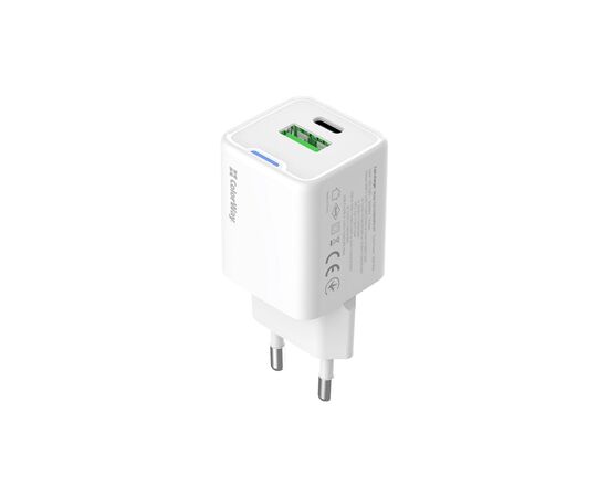 Зарядное устройство ColorWay GaN Mini 30W PD Port PPS USB (Type-C PD + USB QC4.0) white (CW-CHS053PD-WT), изображение 2 Зарядное устройство ColorWay GaN Mini 30W PD Port PPS USB (Type-C PD + USB QC4.0) white (CW-CHS053PD-WT), изображение 2