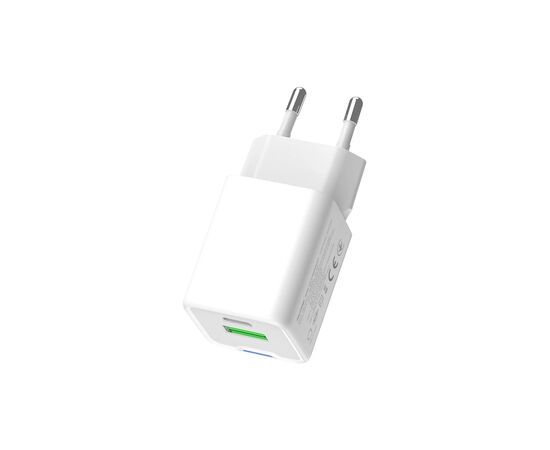 Зарядное устройство ColorWay GaN Mini 30W PD Port PPS USB (Type-C PD + USB QC4.0) white (CW-CHS053PD-WT), изображение 5 Зарядное устройство ColorWay GaN Mini 30W PD Port PPS USB (Type-C PD + USB QC4.0) white (CW-CHS053PD-WT), изображение 5