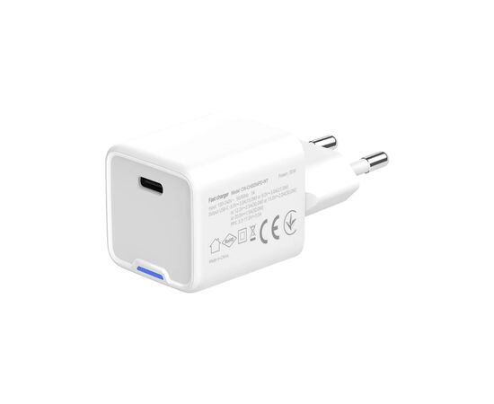 Зарядное устройство ColorWay GaN Mini 30W PD Port PPS USB-C white (CW-CHS054PD-WT), изображение 5 Зарядное устройство ColorWay GaN Mini 30W PD Port PPS USB-C white (CW-CHS054PD-WT), изображение 5