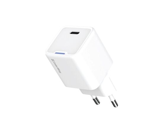 Зарядний пристрій ColorWay GaN Mini 35W PD Port PPS USB-C white (CW-CHS056PD-WT)