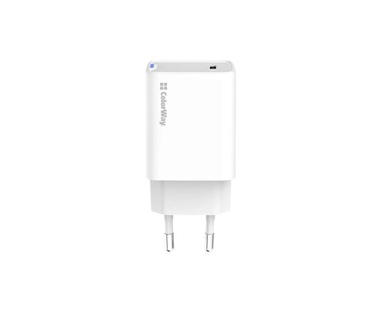 Зарядное устройство ColorWay GaN Mini 45W PD Port PPS USB-C white (CW-CHS057PD-WT), изображение 2 Зарядное устройство ColorWay GaN Mini 45W PD Port PPS USB-C white (CW-CHS057PD-WT), изображение 2