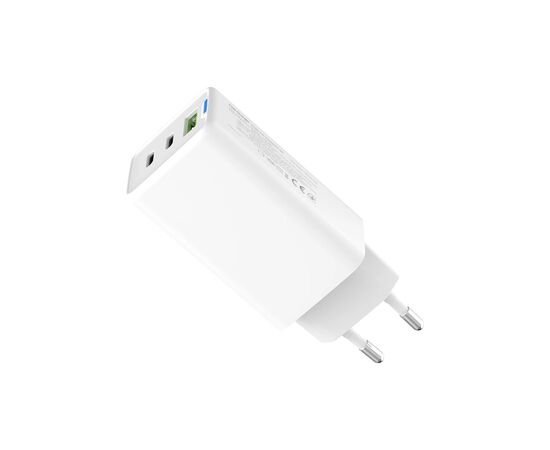 Зарядное устройство ColorWay GaN Mini 65W PD Port PPS USB (USB-2C1A) white (CW-CHS058PD-WT), изображение 5 Зарядное устройство ColorWay GaN Mini 65W PD Port PPS USB (USB-2C1A) white (CW-CHS058PD-WT), изображение 5