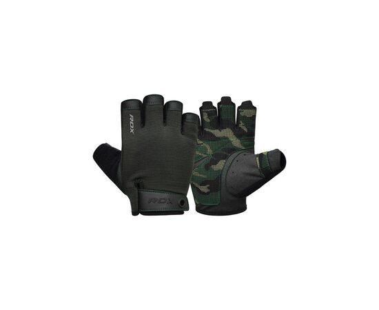 Рукавички для фітнесу RDX T2 Half Army Green Plus XL (WGA-T2HA-XL+)