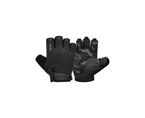 Перчатки для фитнеса RDX T2 Half Black Plus S (WGA-T2HB-S+)