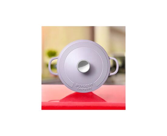 Гусятница Buydeem CP521 Petal Purple чавунна емальована 2.9 л (CP521-PP), изображение 6 Гусятница Buydeem CP521 Petal Purple чавунна емальована 2.9 л (CP521-PP), изображение 6