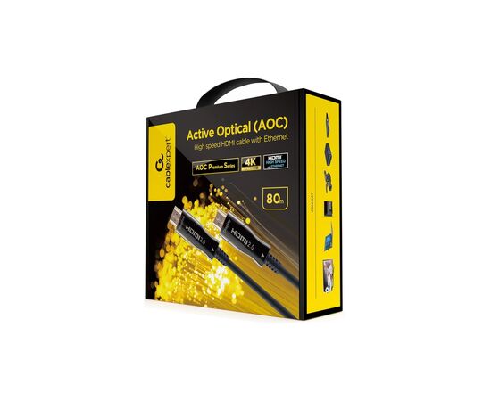 Кабель мультимедийный HDMI to HDMI 80.0m AOC V2.0 4K 60Hz Cablexpert (CCBP-HDMI-AOC-80M-02), изображение 2 Кабель мультимедийный HDMI to HDMI 80.0m AOC V2.0 4K 60Hz Cablexpert (CCBP-HDMI-AOC-80M-02), изображение 2