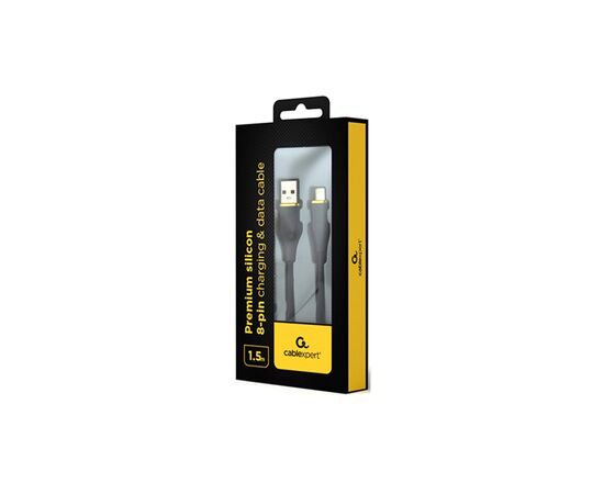 Дата кабель USB 2.0 AM to Lightning 1.5m 2.1A Cablexpert (CC-USB2S-AM8PM-1.5M-BK), изображение 2 Дата кабель USB 2.0 AM to Lightning 1.5m 2.1A Cablexpert (CC-USB2S-AM8PM-1.5M-BK), изображение 2