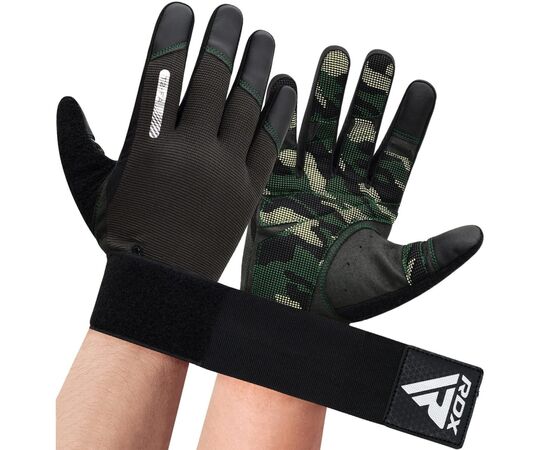 Перчатки для фитнеса RDX T2 Touch Screen Friendly Full Fingerf Army Green S (WGA-T2FA-S), изображение 5 Перчатки для фитнеса RDX T2 Touch Screen Friendly Full Fingerf Army Green S (WGA-T2FA-S), изображение 5