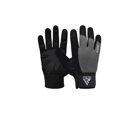 Рукавички для фітнесу RDX W1 Full Finger Plus Grey S (WGA-W1FG-S+)