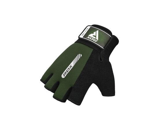 Рукавички для фітнесу RDX W1 Half Army Green Plus M (WGA-W1HA-M+), зображення 4 Рукавички для фітнесу RDX W1 Half Army Green Plus M (WGA-W1HA-M+), зображення 4