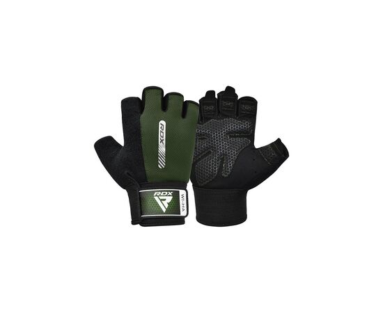 Рукавички для фітнесу RDX W1 Half Army Green Plus M (WGA-W1HA-M+), зображення 5 Рукавички для фітнесу RDX W1 Half Army Green Plus M (WGA-W1HA-M+), зображення 5