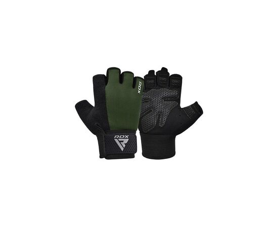 Перчатки для фитнеса RDX W1 Half Army Green Plus S (WGA-W1HA-S+), изображение 2 Перчатки для фитнеса RDX W1 Half Army Green Plus S (WGA-W1HA-S+), изображение 2