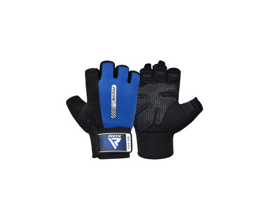 Перчатки для фитнеса RDX W1 Half Blue Plus S (WGA-W1HU-S+), изображение 2 Перчатки для фитнеса RDX W1 Half Blue Plus S (WGA-W1HU-S+), изображение 2